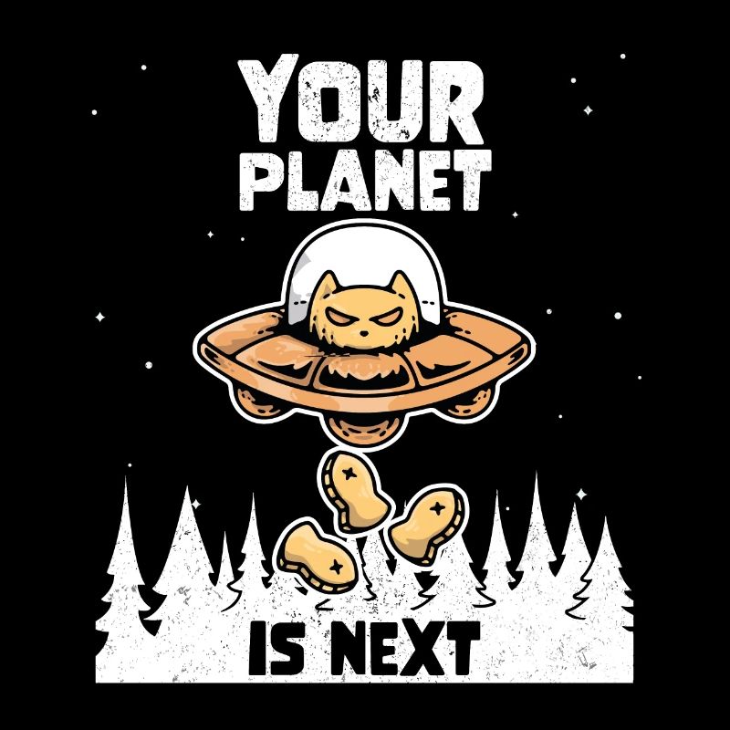 Alien Galaxy Space Cat Lover Your Planet Is Next