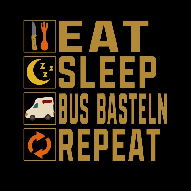 Camping Eat Sleep Bus Crafts Repeat Camper