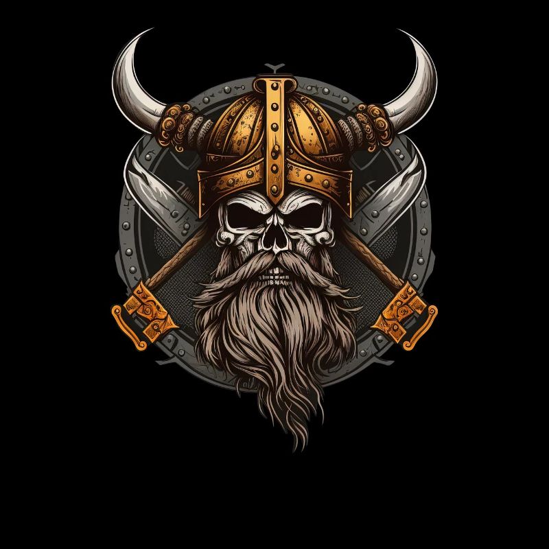 Walhalla Wikinger-Skelett mit Bart