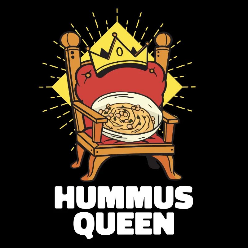 Funny Hummus Chickpeas Queen