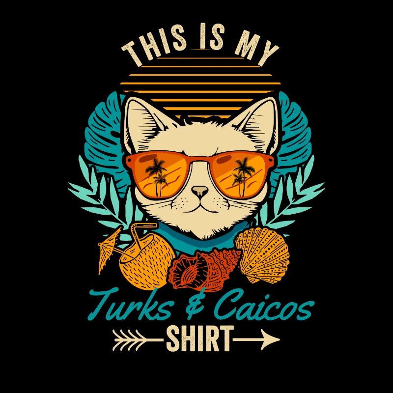 This is my Turks and Caicos Shirt Retro Cat