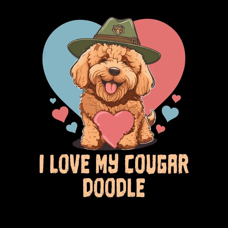 Drôle j’aime mon Doodle Goldendoodle Papa Doodle