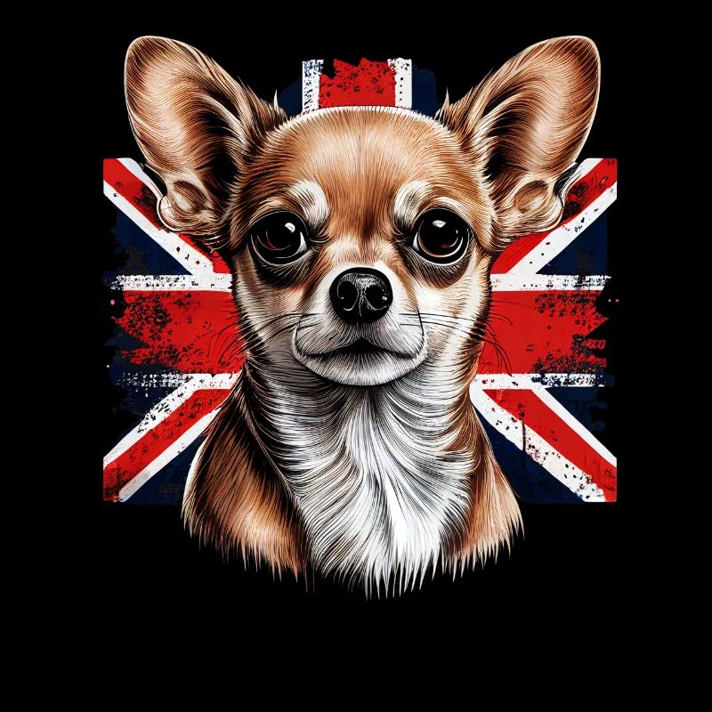 Chihuahua - Grande-Bretagne Angleterre Drapeau