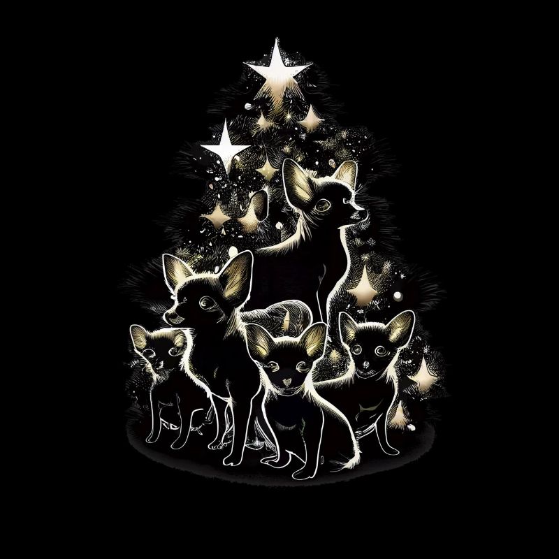 Chihuahua | Joyeux Noël | Sapin de Noël Chien
