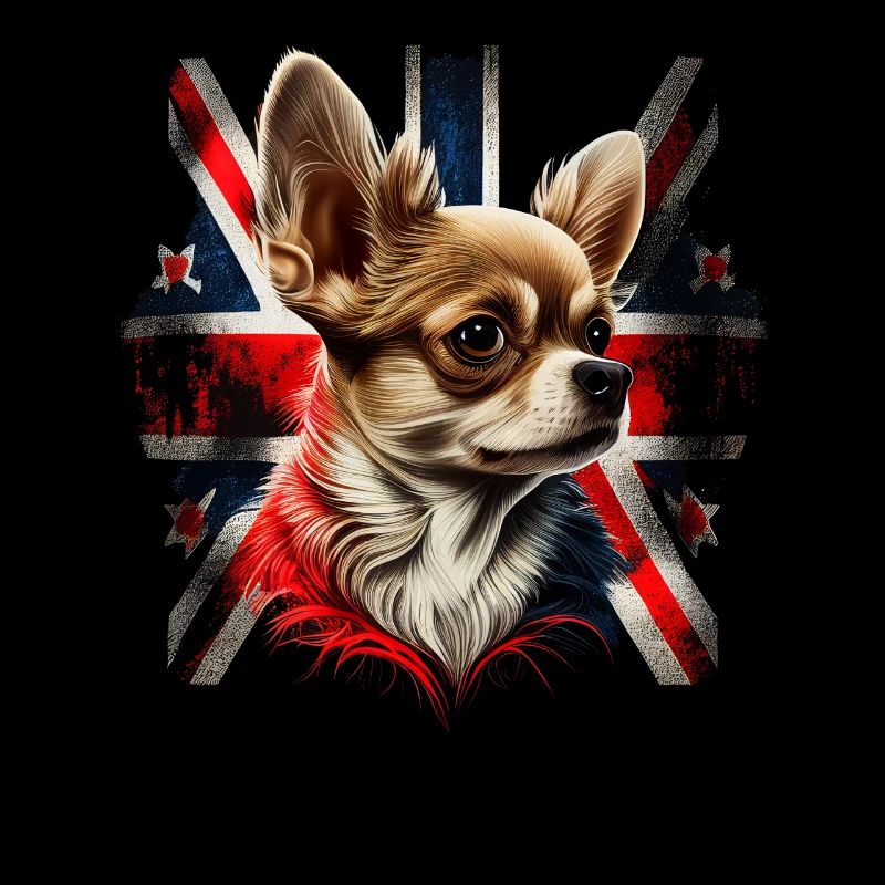Chihuahua - Grande-Bretagne Angleterre Drapeau