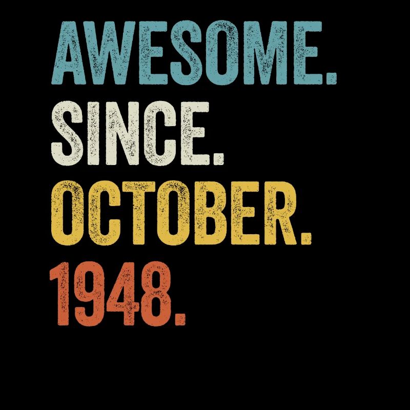 75 Years Awesome Since October 1948 75th Birthday