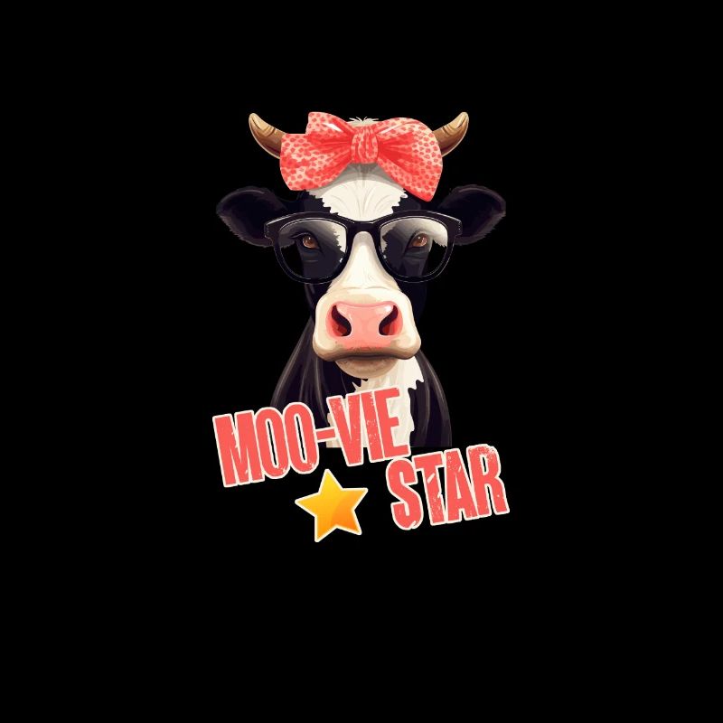 MOO-VIE STAR - Comic-Kuh mit goldenem Stern