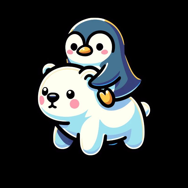 Cute Penguin and Polar Bear Gift