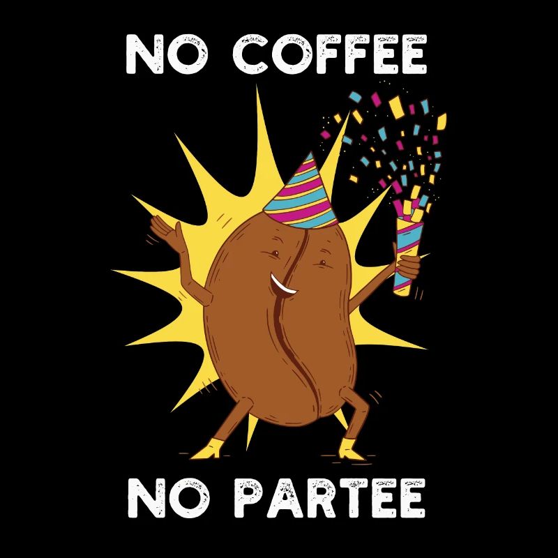 Dancing Coffee Bean No Coffee No Partee Party