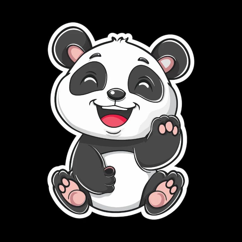 Exubérant Panda Buddy Sticker
