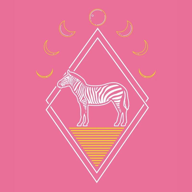Zebra Abstrait Phases de Lune