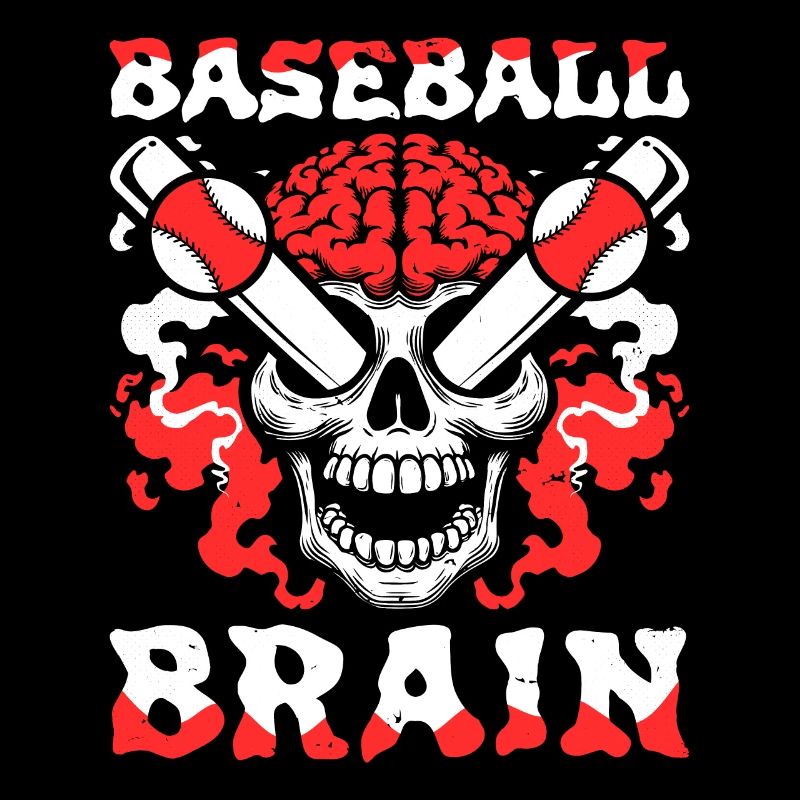 Crâne de baseball Cerveau de baseball