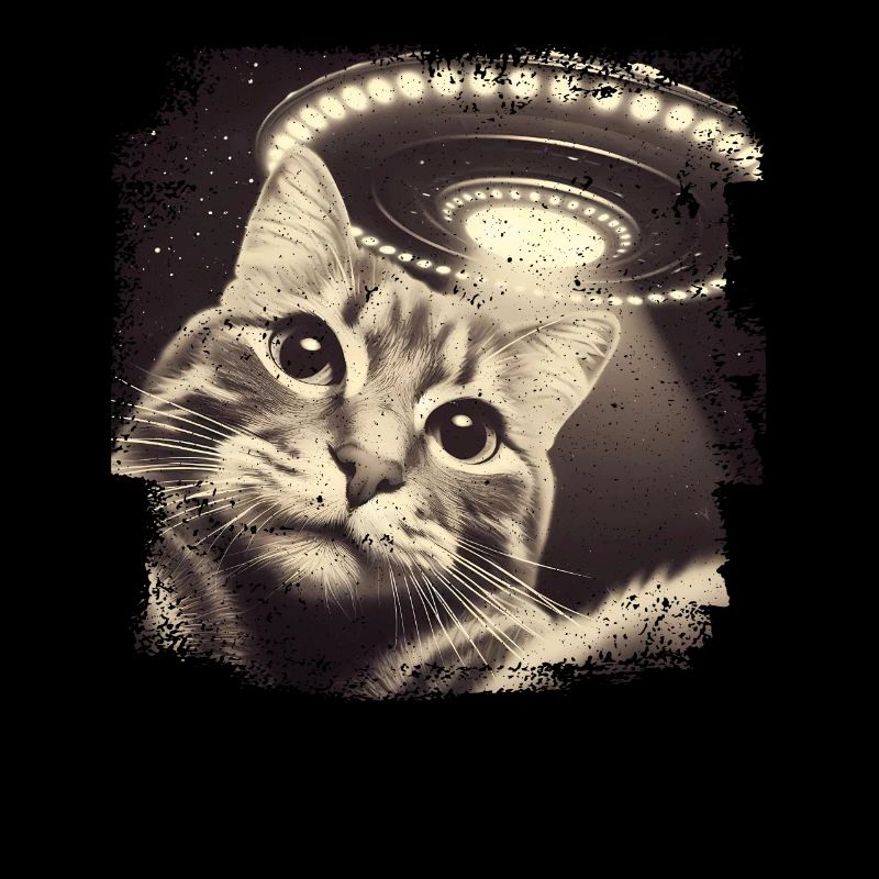 Selfie de chat et d’OVNI, Photographie de nerd bizarre