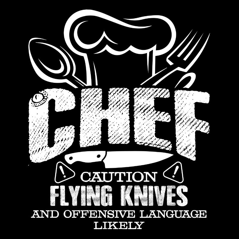 Chef Caution Flying Knives