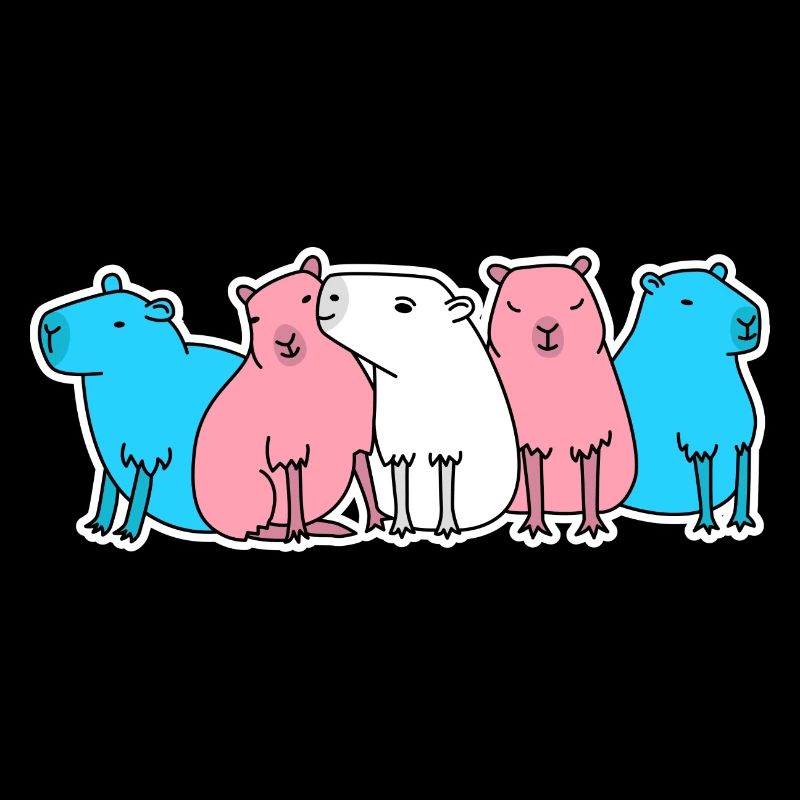 Conception de Capybara Trans Flag pour les personnes trans
