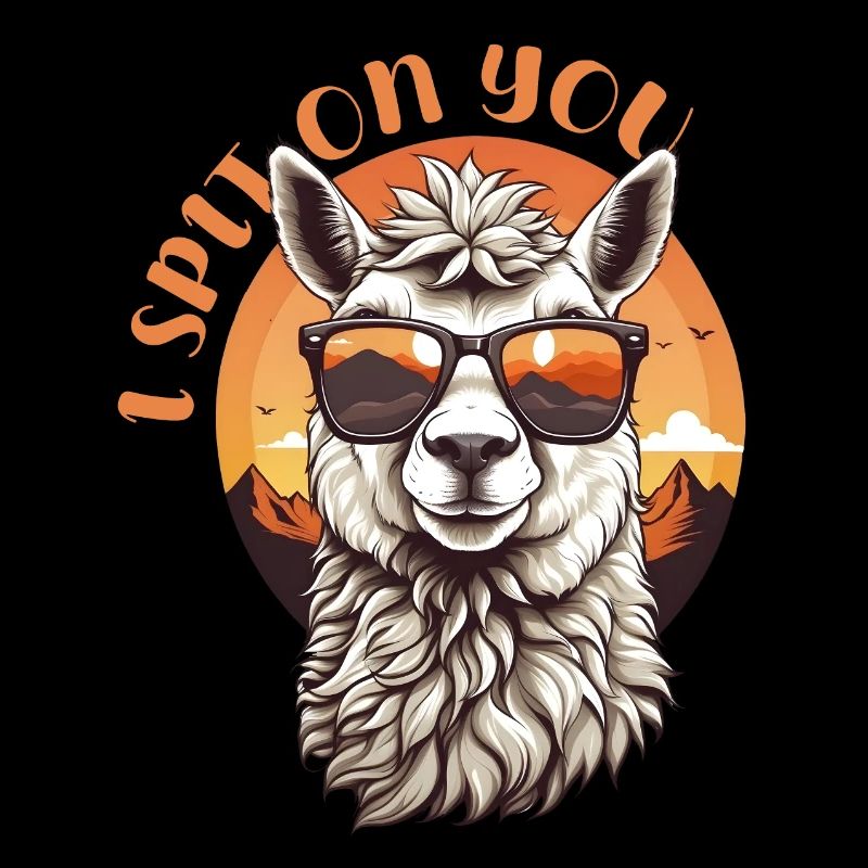 I Spit On You Cool Funny Llama