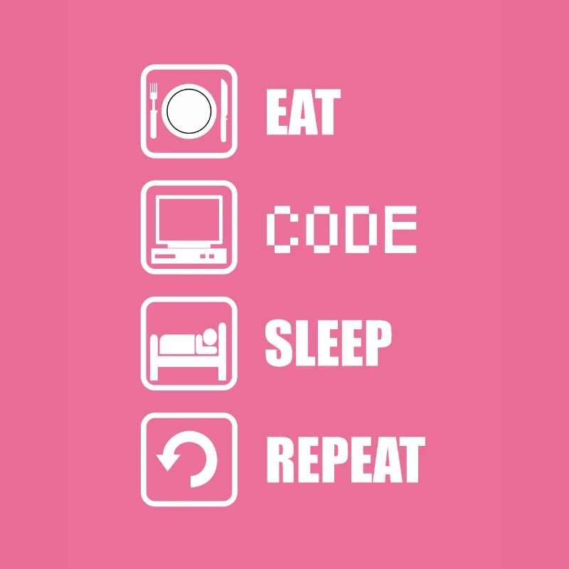 Eat, code, sleep, repeat shirt for programmer