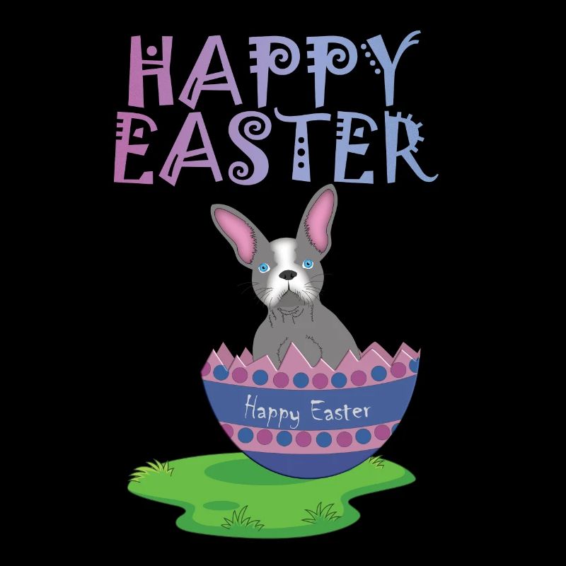 Frohe Ostern Hund im Osterei Happy Easter