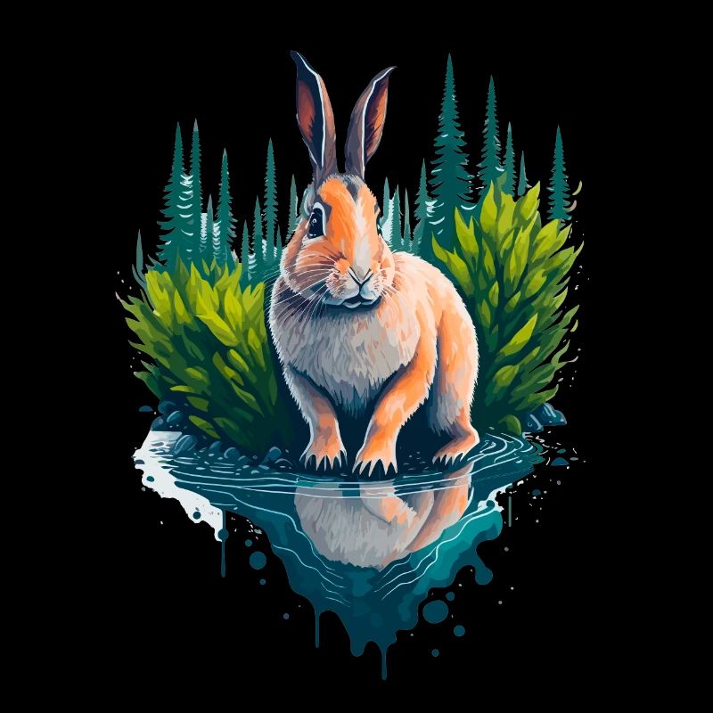Belle illustration d’un lapin