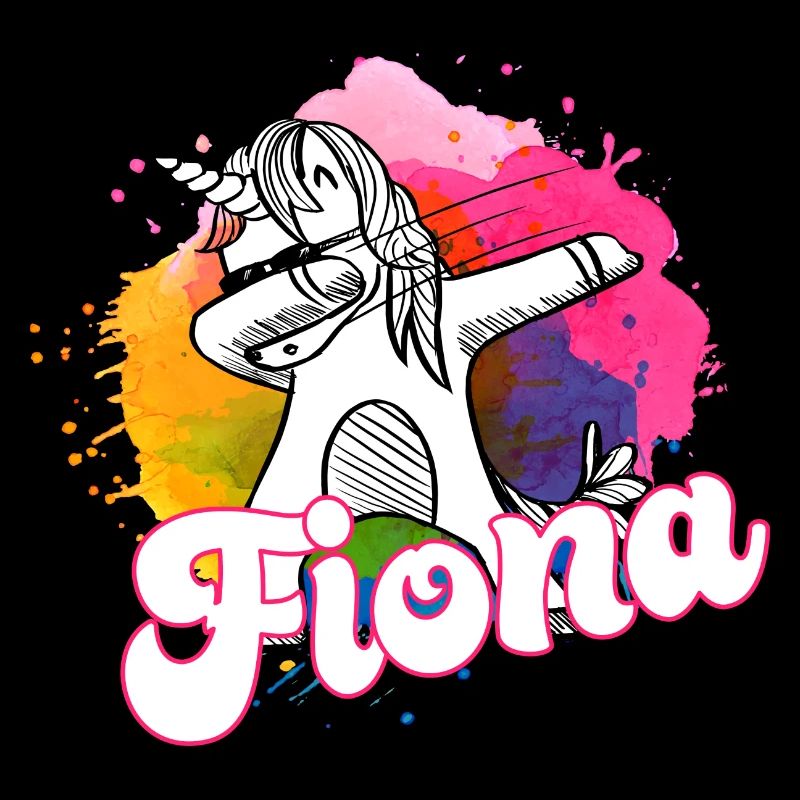 FIONA - Beautiful name with dabbing unicorn