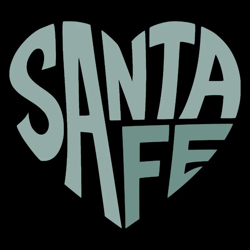 Santa Fe Schriftzug Herz