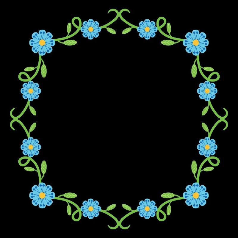 Flowers Wreath Frame