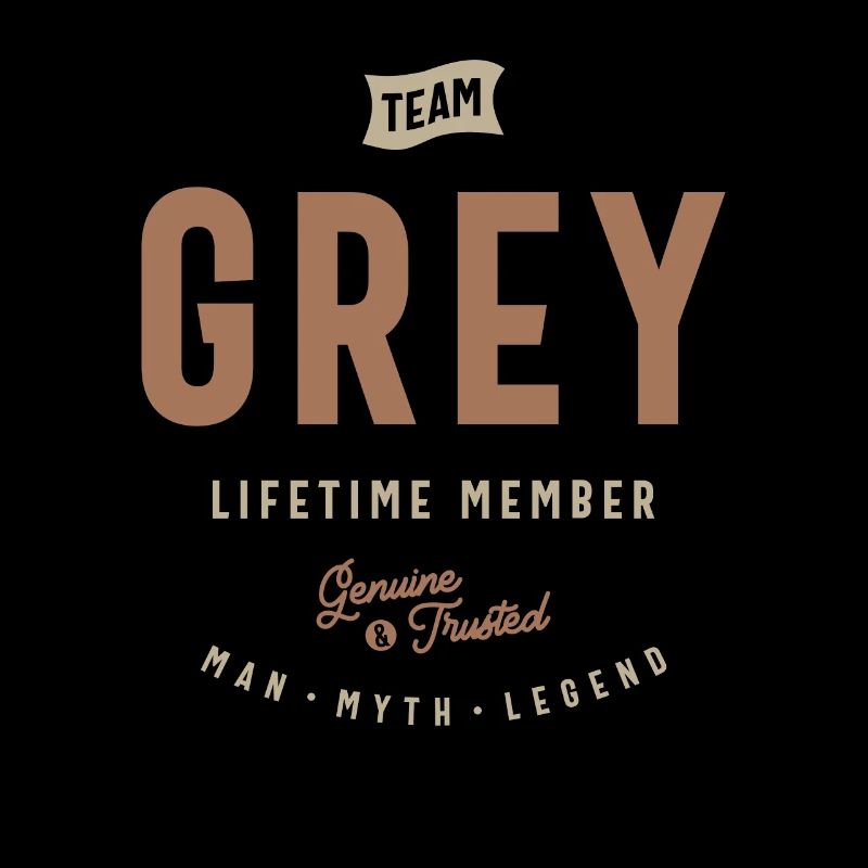Team Grey Lifetime Member Personalized Name