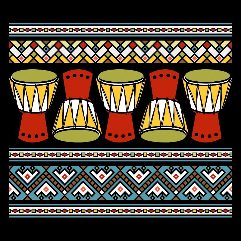 Instrument Africain Rétro Djembé & Dunun