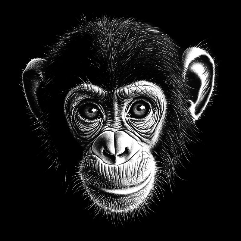Chimpanzé Portrait Faune Faune Jungle