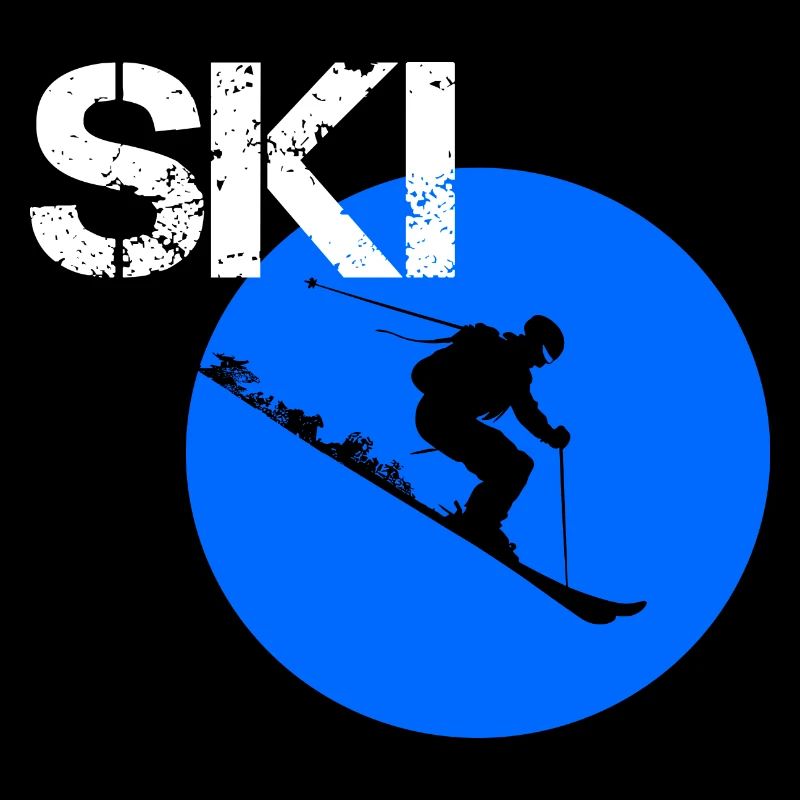 Ski Design bleu
