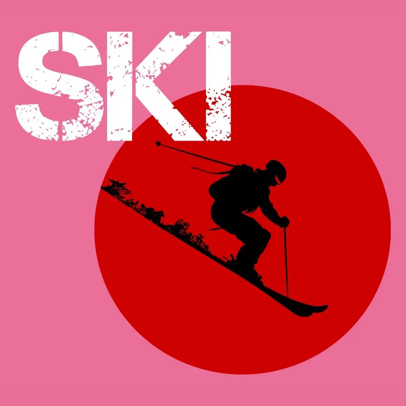 Ski Design in rot