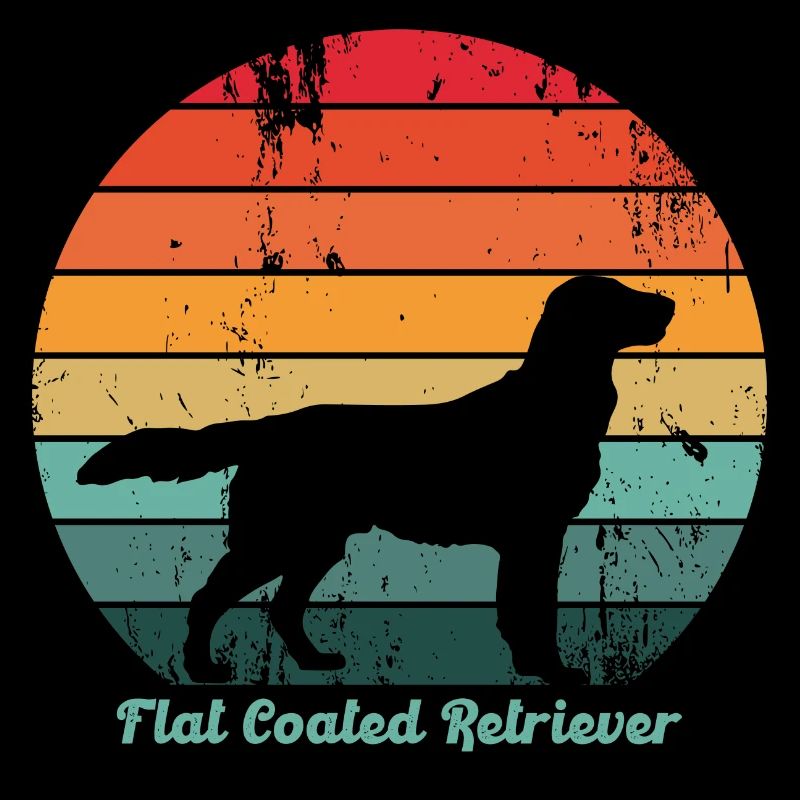Retro Flat Coated Retriever