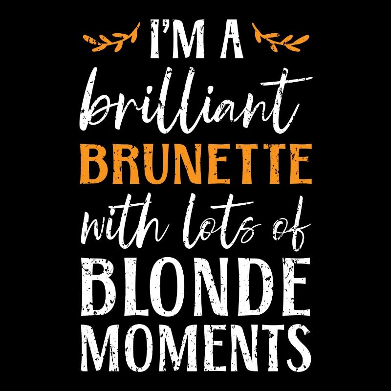 Ich bin ein brillantes brünettes braunes Haar blondes Haar