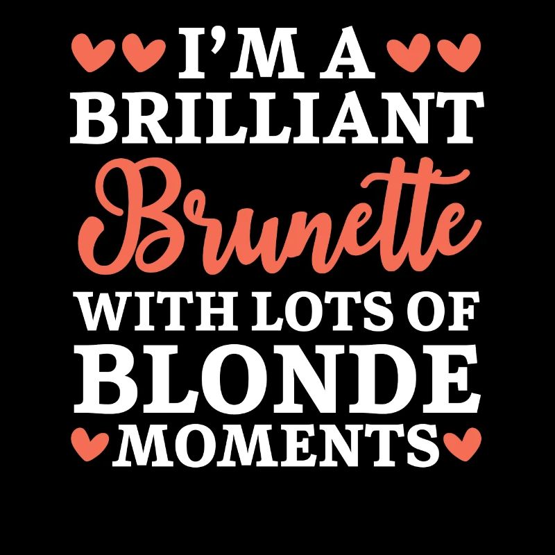 Ich bin ein brillantes brünettes braunes Haar blondes Haar