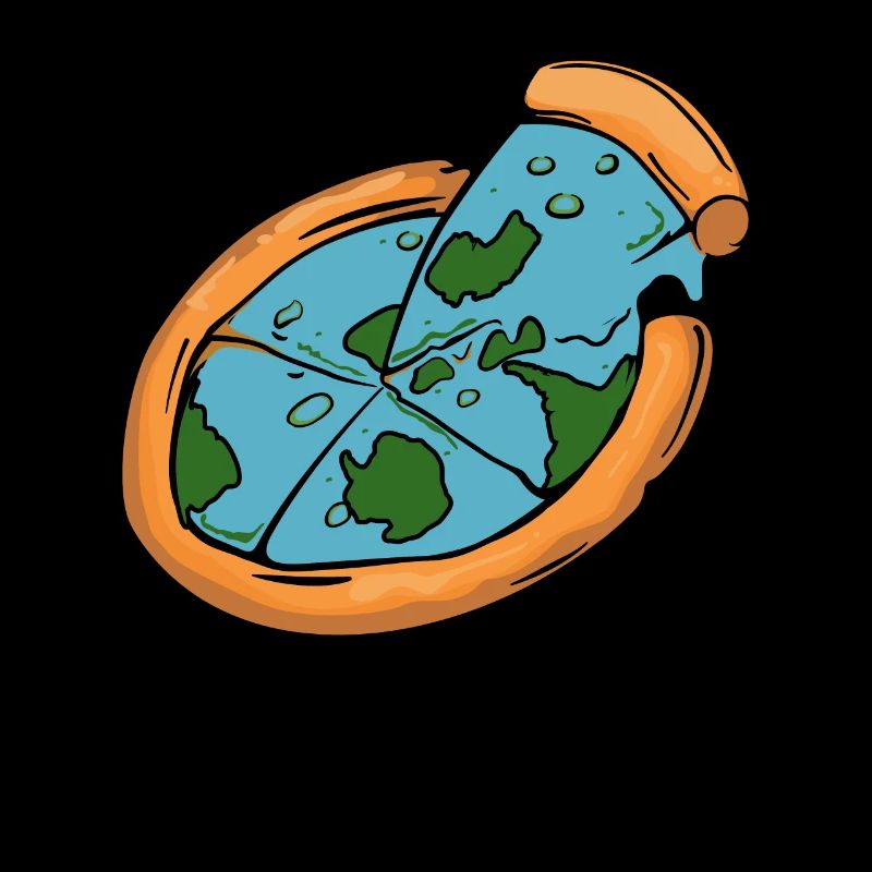 Flat Earth Society Flat Earther Pizza Lover