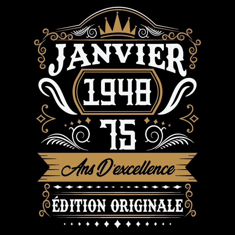 Janvier 1948 75 Ans Rétro Cadeau D'anniversaire