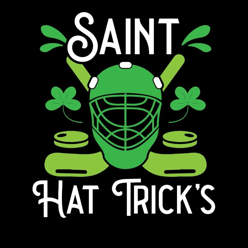 Saint Hat Trick's Hockey Player St. Patrick's Day