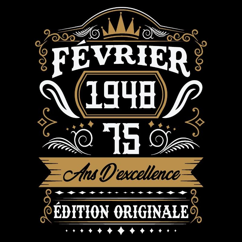 Février 1948 75 Ans Rétro Cadeau D'anniversaire