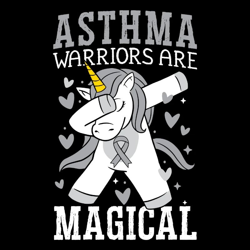 Asthma-Krieger sind magische atmende Einhörner