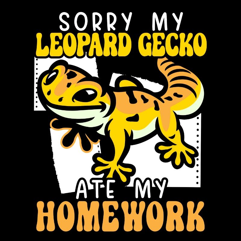 Désolé mon gecko léopard a mangé mes devoirs reptile