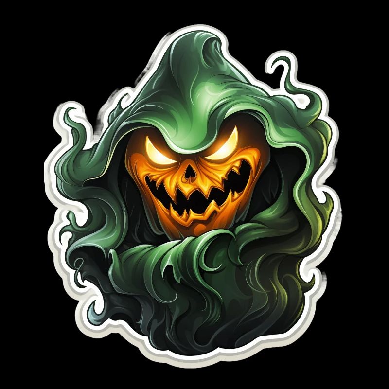 Ghost Lover Cartoon Style Halloween Ghost Spooky