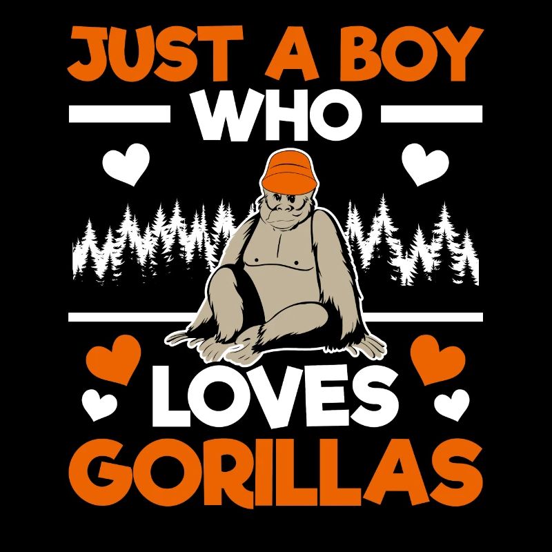 Juste un garçon qui aime les gorilles Ape Monkey Lover