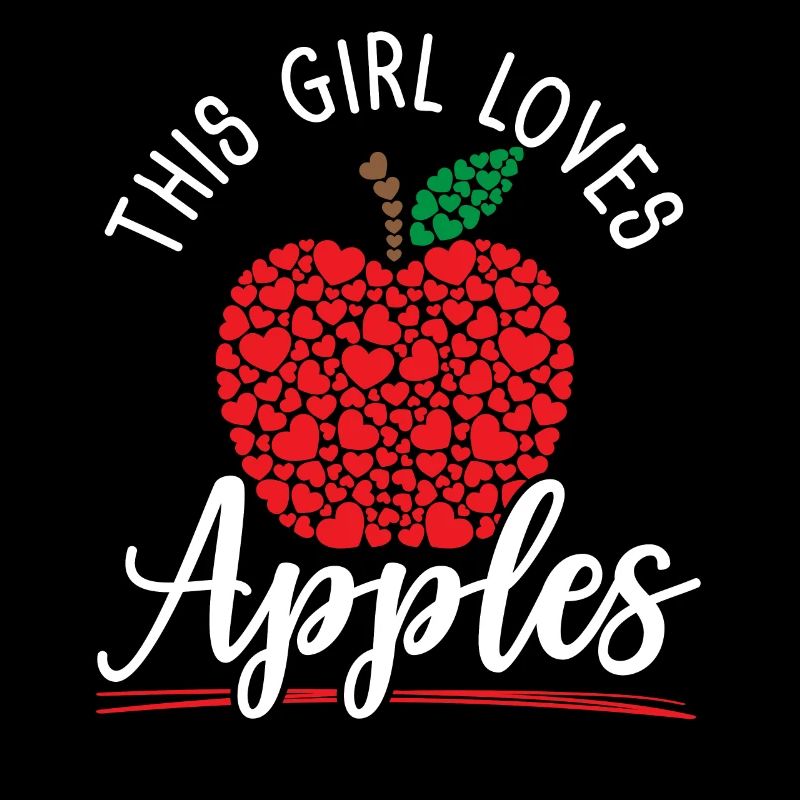 Dieses Mädchen liebt Äpfel Apple Fruit Lover Apple
