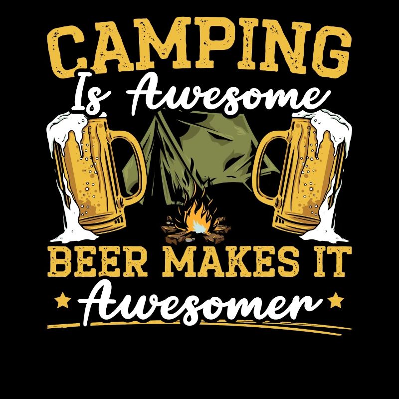 Camping Und Biertrinker Alkoholiker Camp Camper