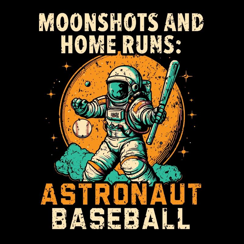 Baseball Astronaut Baseball Player Outerspace
