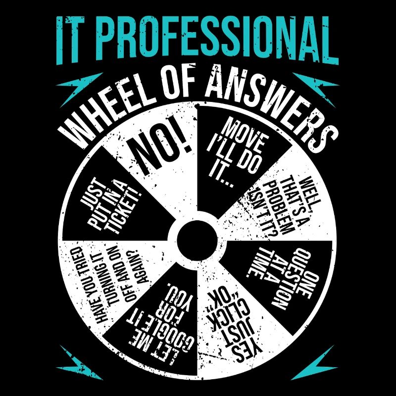Roue des réponses pour les professionnels de l’informatique