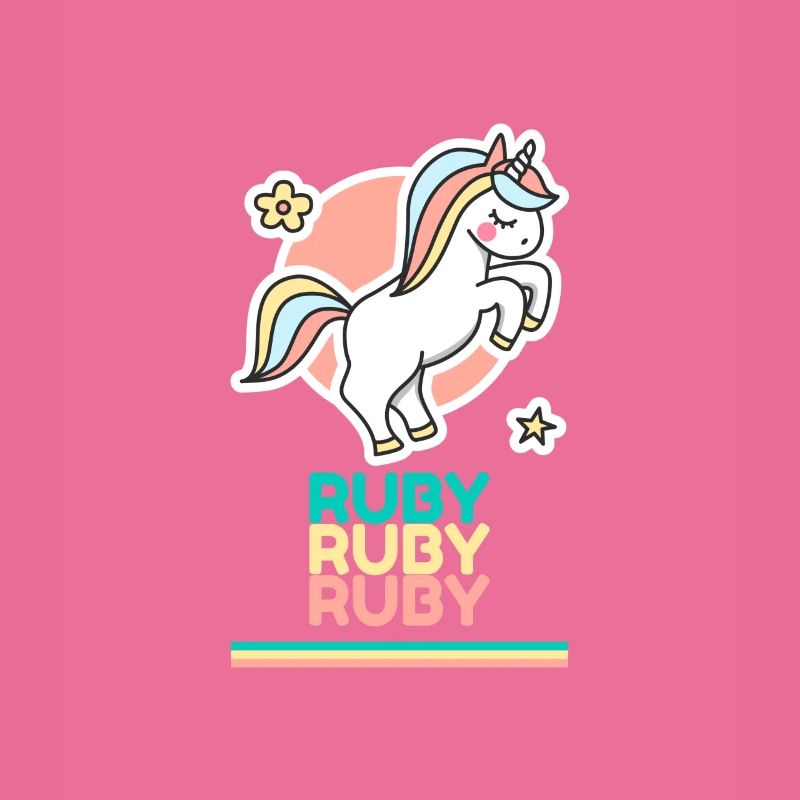 Ruby Prénom Cadeau Douce Licorne