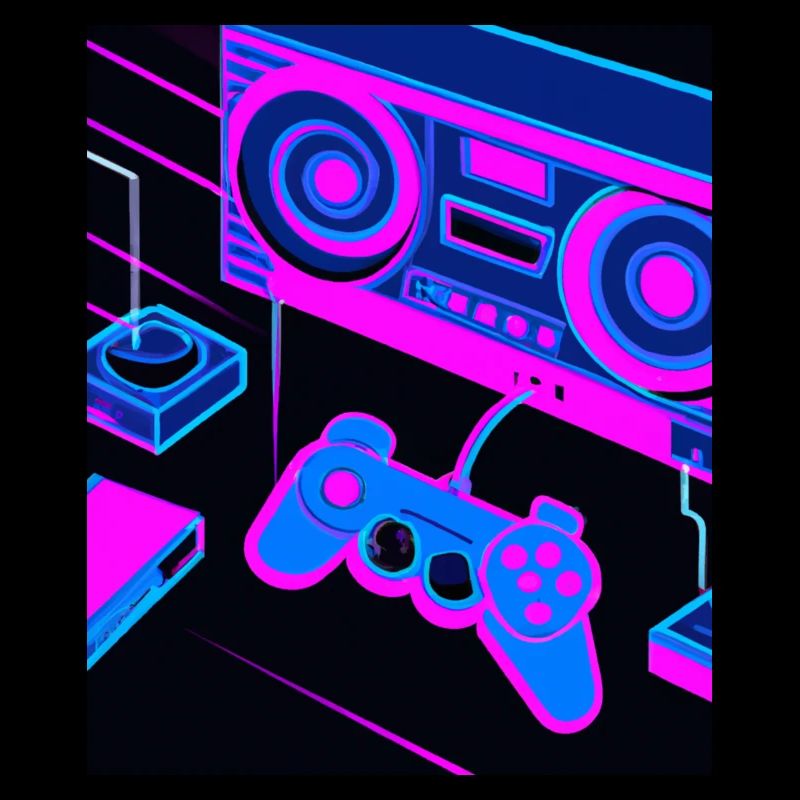 Vaporwave Aesthetic Gaming Konsole Controller