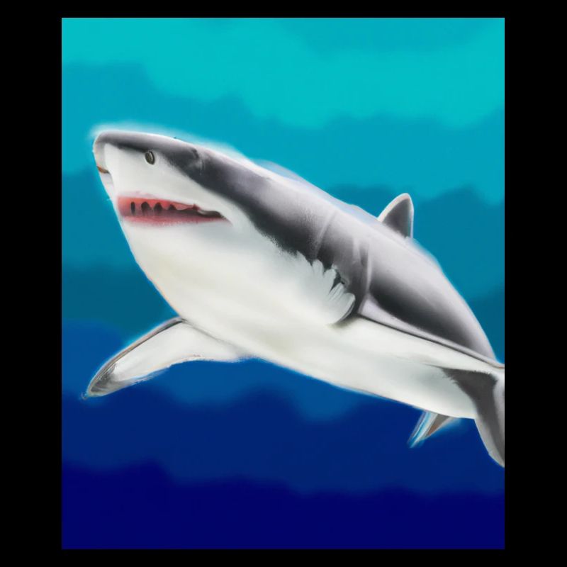 Grand Requin Blanc Vincent Van Gogh Style