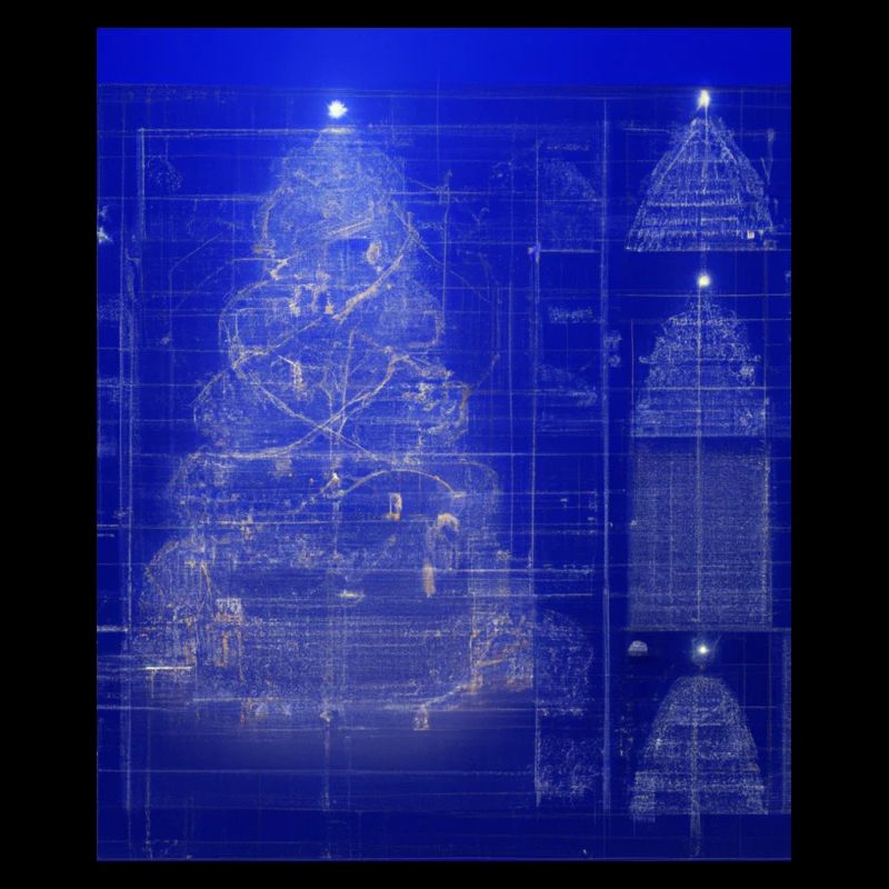 Christmas Christmas Tree Schematic Blueprint